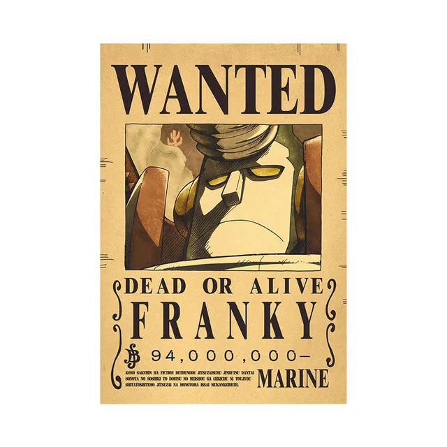 Anime Luffy Gear 5 One Pieces Bounty Wanted Posters